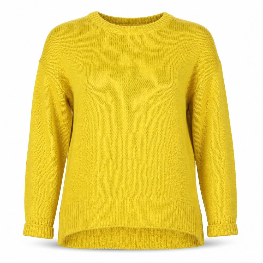 New Look Womens Yellow  Knit Pullover Jumper Size S