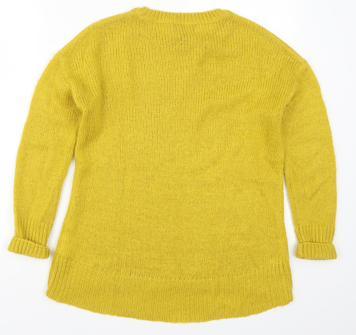 New Look Womens Yellow  Knit Pullover Jumper Size S