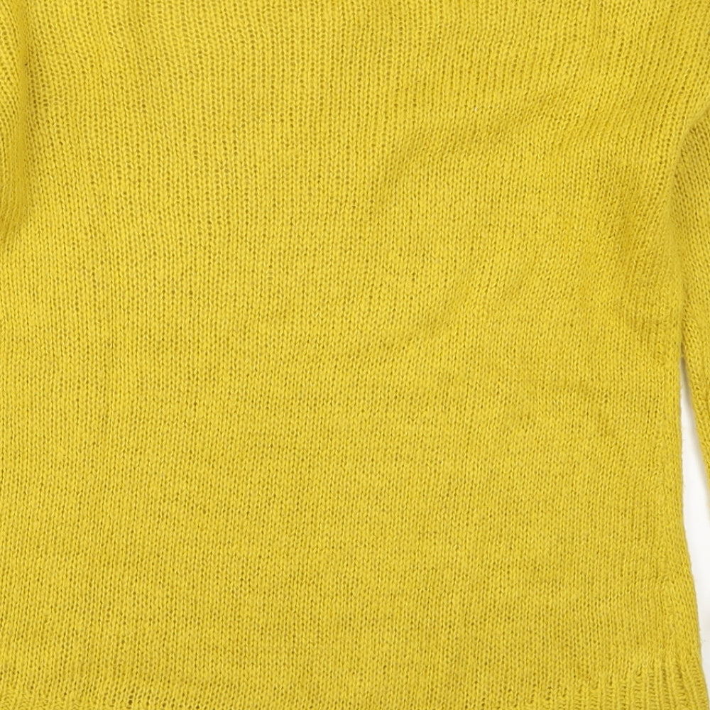 New Look Womens Yellow  Knit Pullover Jumper Size S