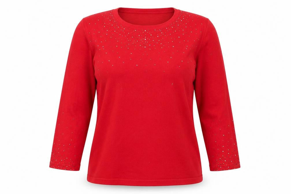 Stock Shop Womens Red  Knit Pullover Jumper Size M