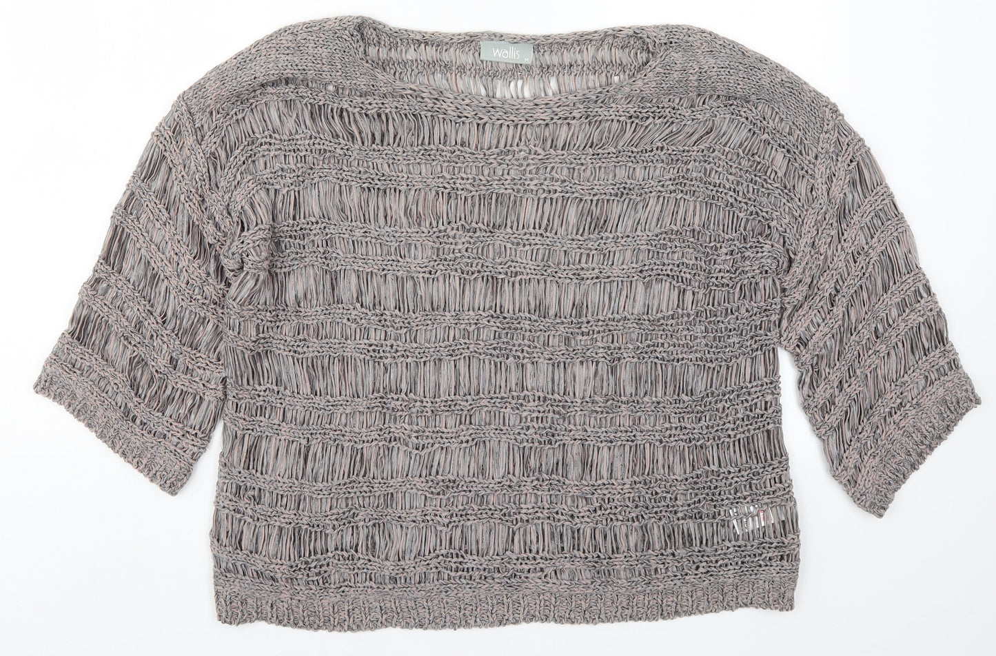 Wallis Womens Grey  Knit Pullover Jumper Size M