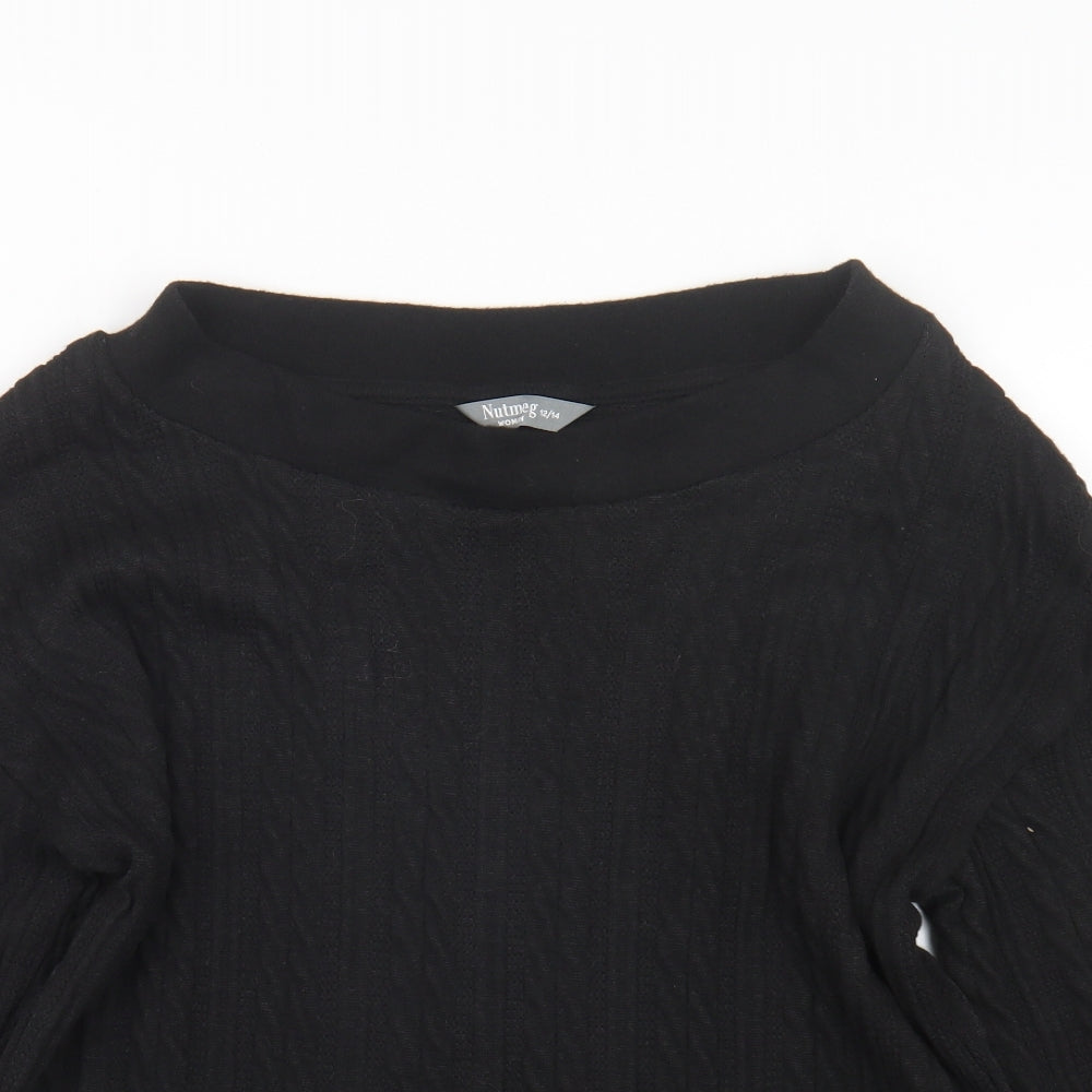 Nutmeg Womens Black   Pullover Jumper Size 12
