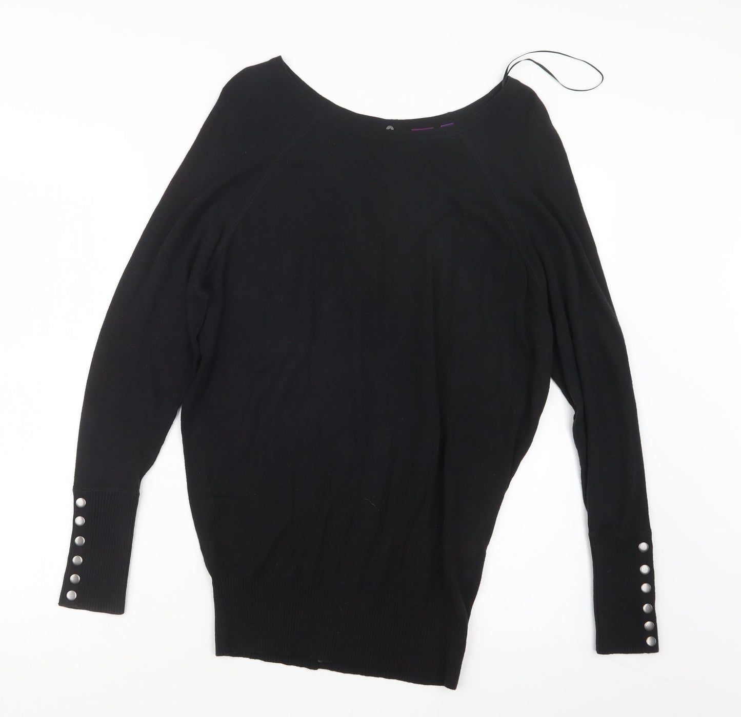 hoxton Womens Black  Knit Pullover Jumper Size S