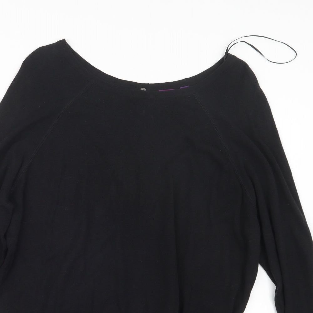hoxton Womens Black  Knit Pullover Jumper Size S