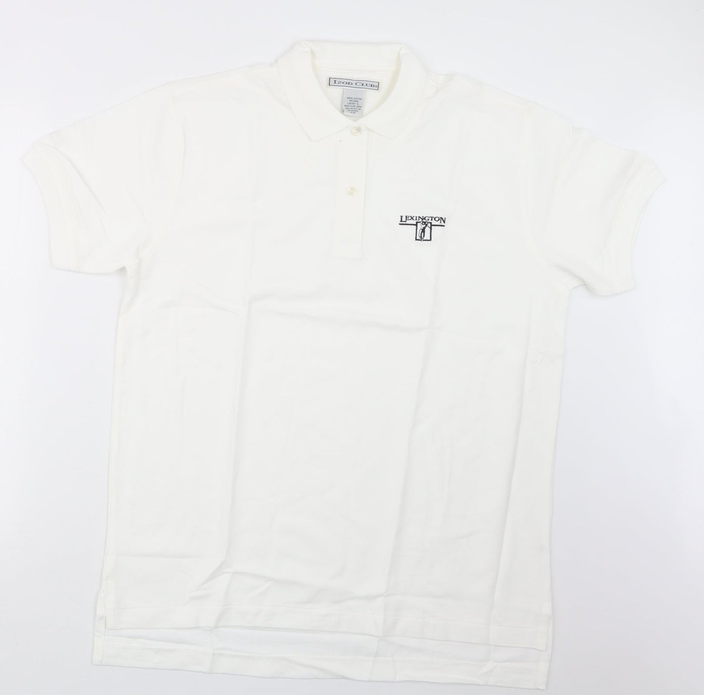 Izod Club Womens White   Basic Polo Size L