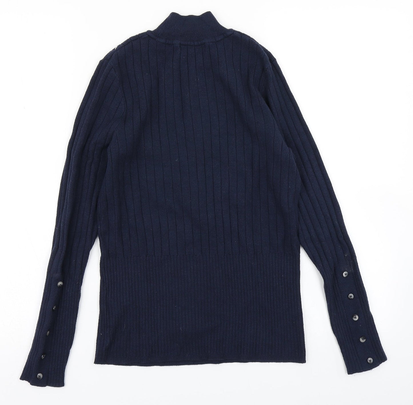 M&S Womens Blue  Knit Pullover Jumper Size 12