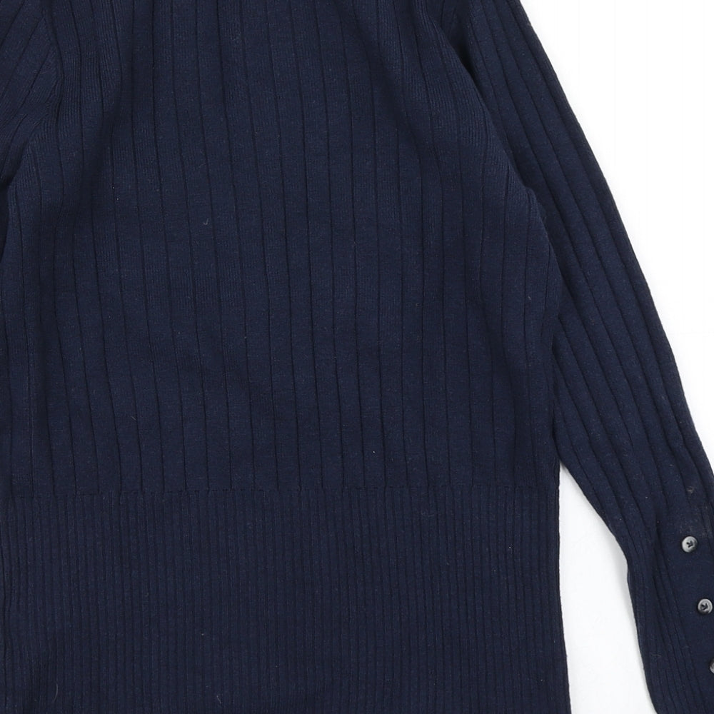 M&S Womens Blue  Knit Pullover Jumper Size 12