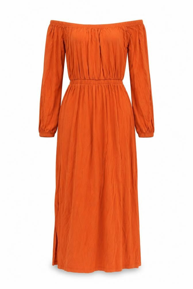 Front view of ASOS women’s brown maxi, size UK 8