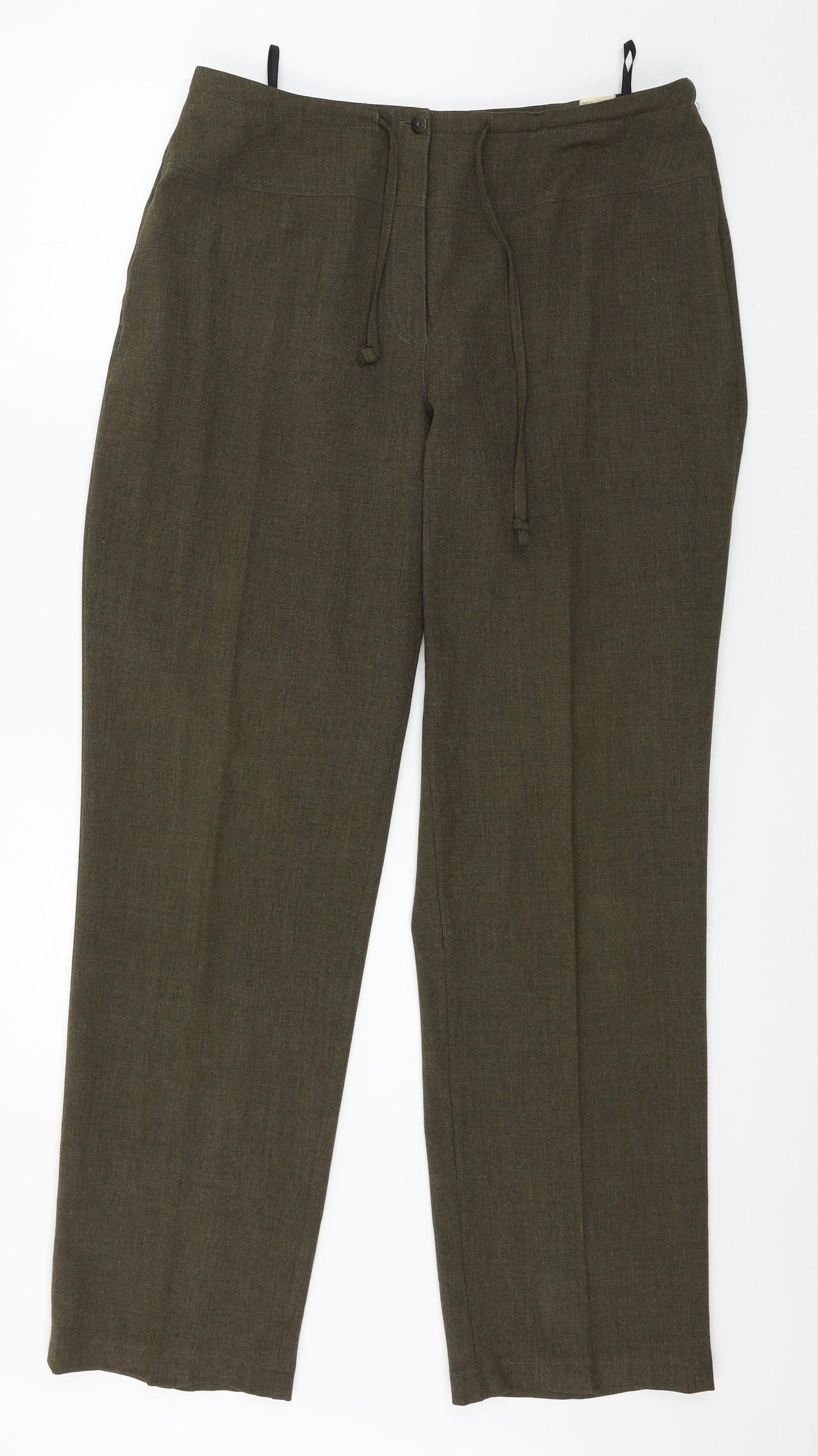 Amici Womens Green   Trousers  Size 16 L31 in