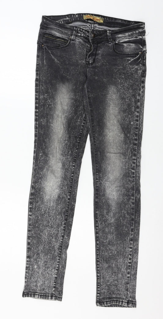 Hello Miss Womens Grey  Denim Skinny Jeans Size 10 L31 in