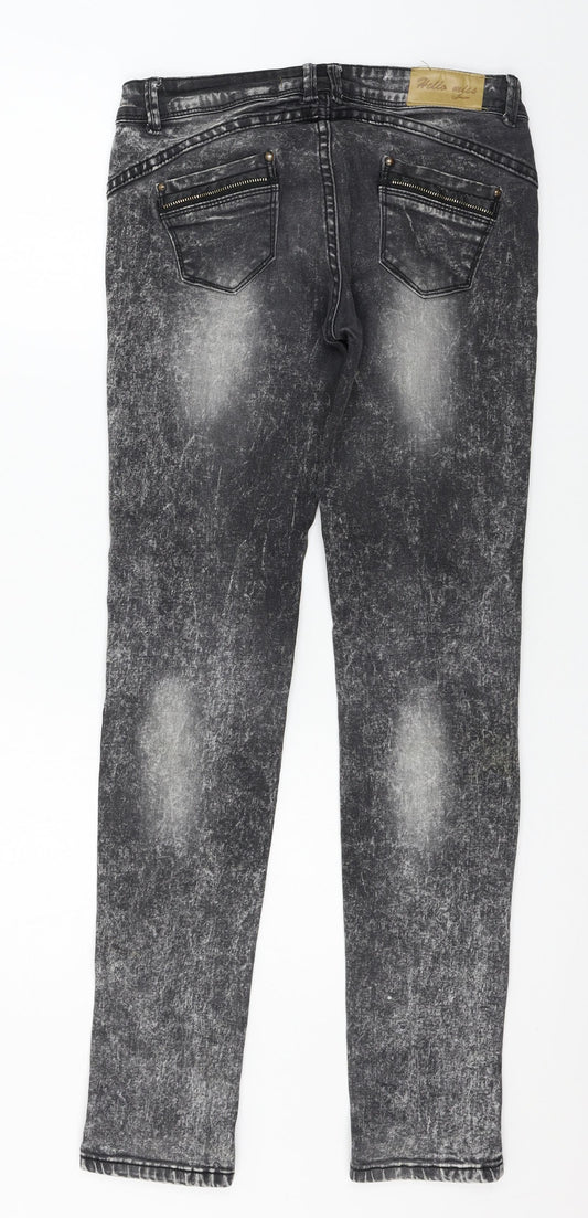 Hello Miss Womens Grey  Denim Skinny Jeans Size 10 L31 in