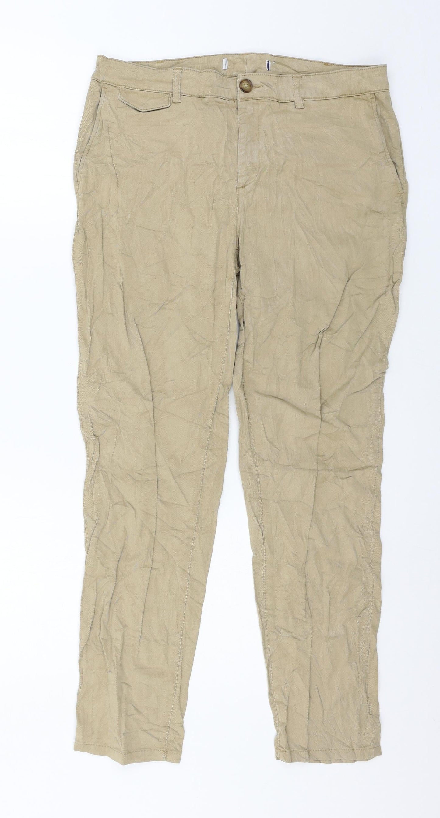Preworn Womens Beige   Trousers  Size 32 in L26 in