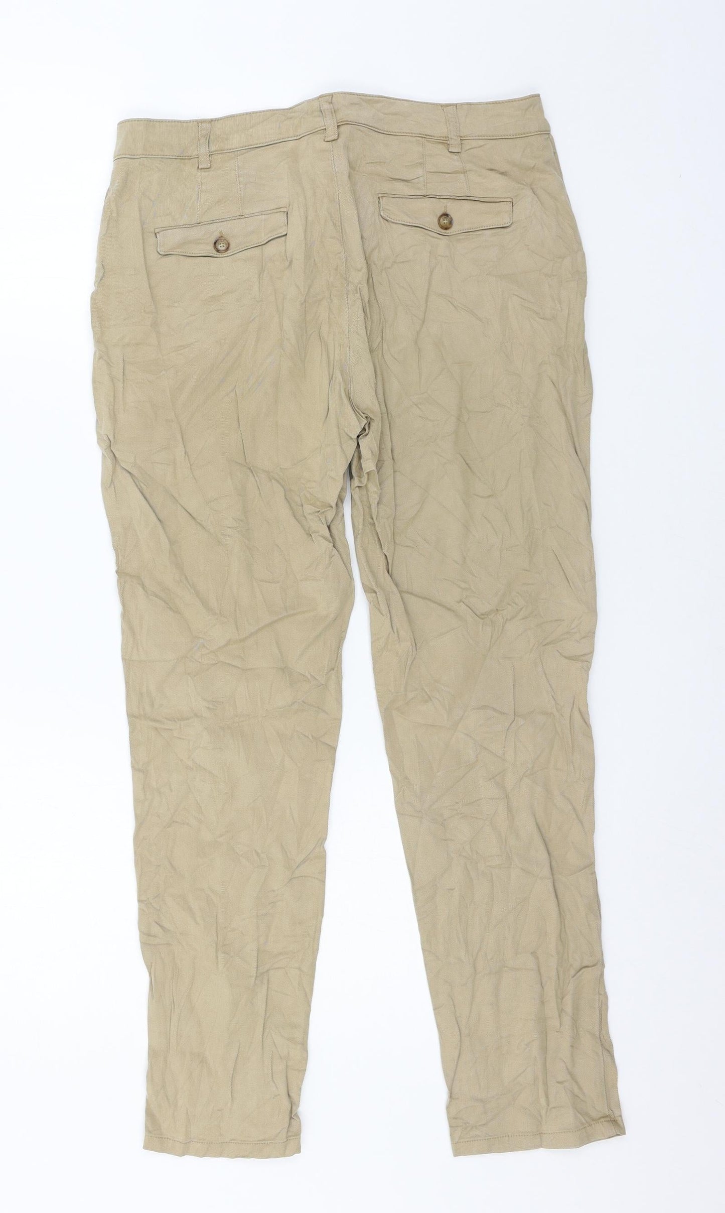 Preworn Womens Beige   Trousers  Size 32 in L26 in