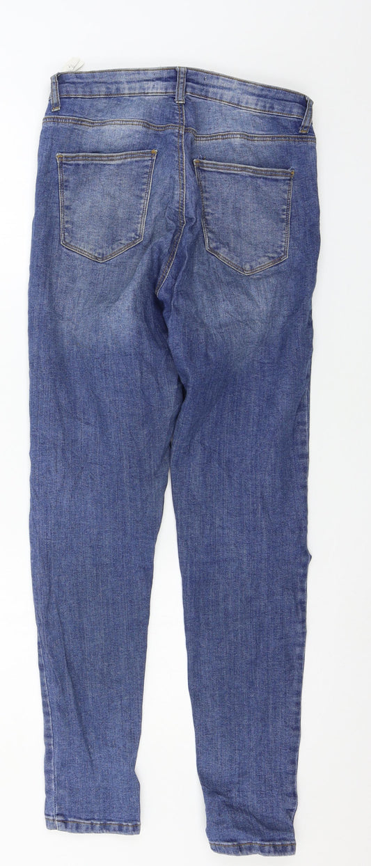 TALLY WEiJL Womens Blue  Denim Skinny Jeans Size 12 L28 in
