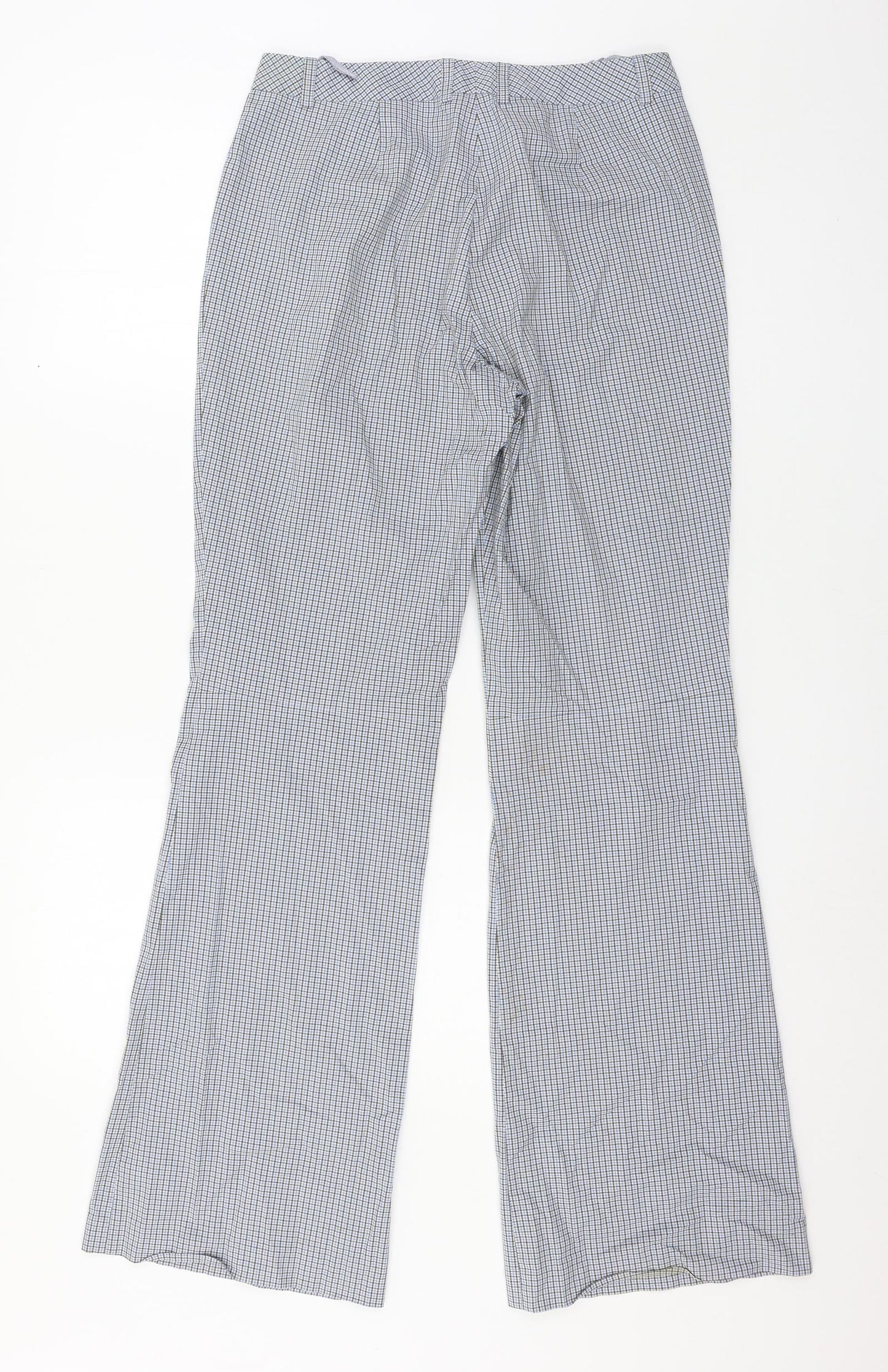 Hirsch Womens Blue Check  Trousers  Size 28 in L31 in