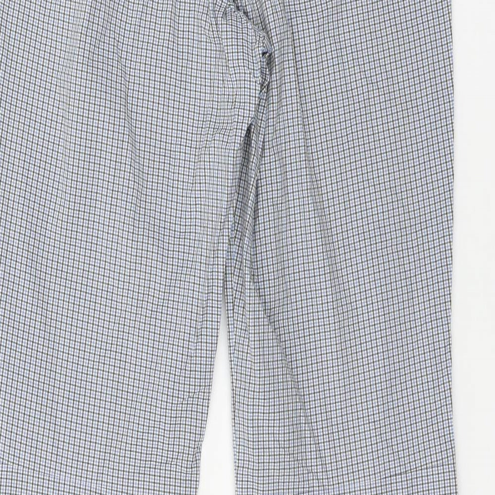 Hirsch Womens Blue Check  Trousers  Size 28 in L31 in