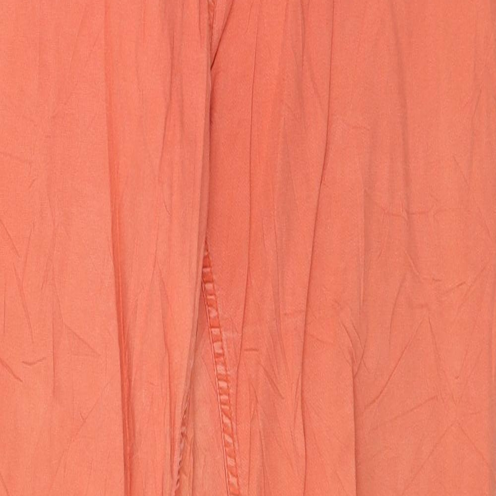 H&M Womens Orange  Denim Trousers  Size 10 L28 in