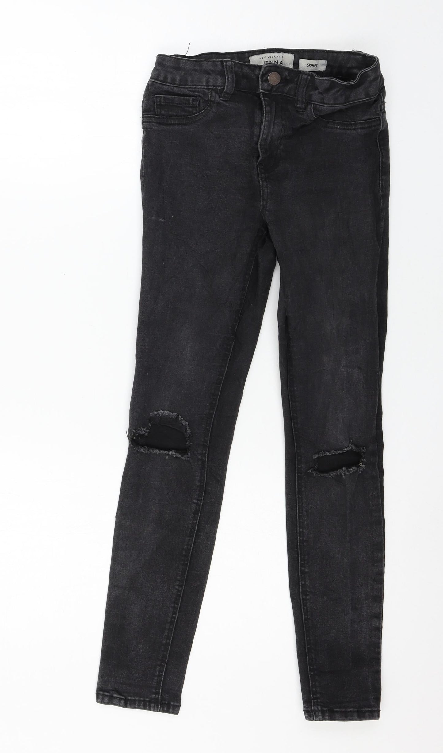 New Look Womens Grey  Denim Skinny Jeans Size 8 L25 in