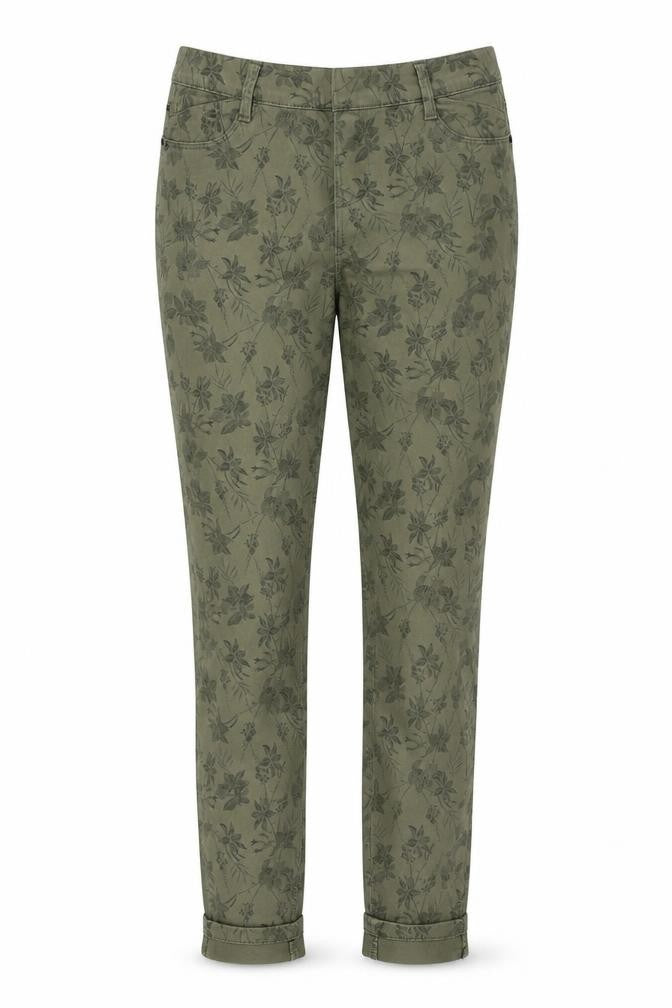 Camaieu Womens Green Floral Denim Jegging Jeans Size 30 in L28 in