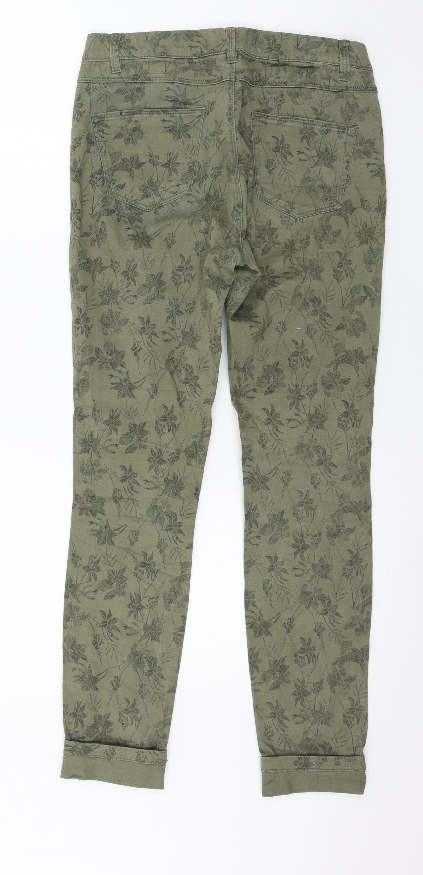 Camaieu Womens Green Floral Denim Jegging Jeans Size 30 in L28 in