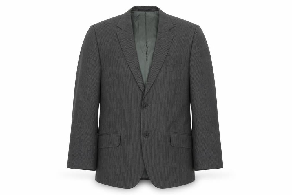 George Mens Grey Striped  Jacket Suit Jacket Size L