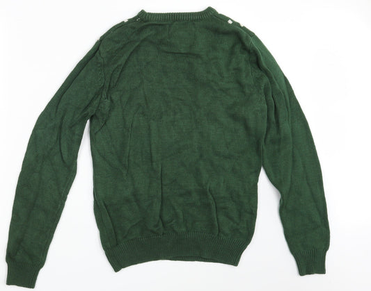 Cedar Wood State Mens Green Polka Dot  Pullover Jumper Size S  - Seasonal Christmas Festive Holiday