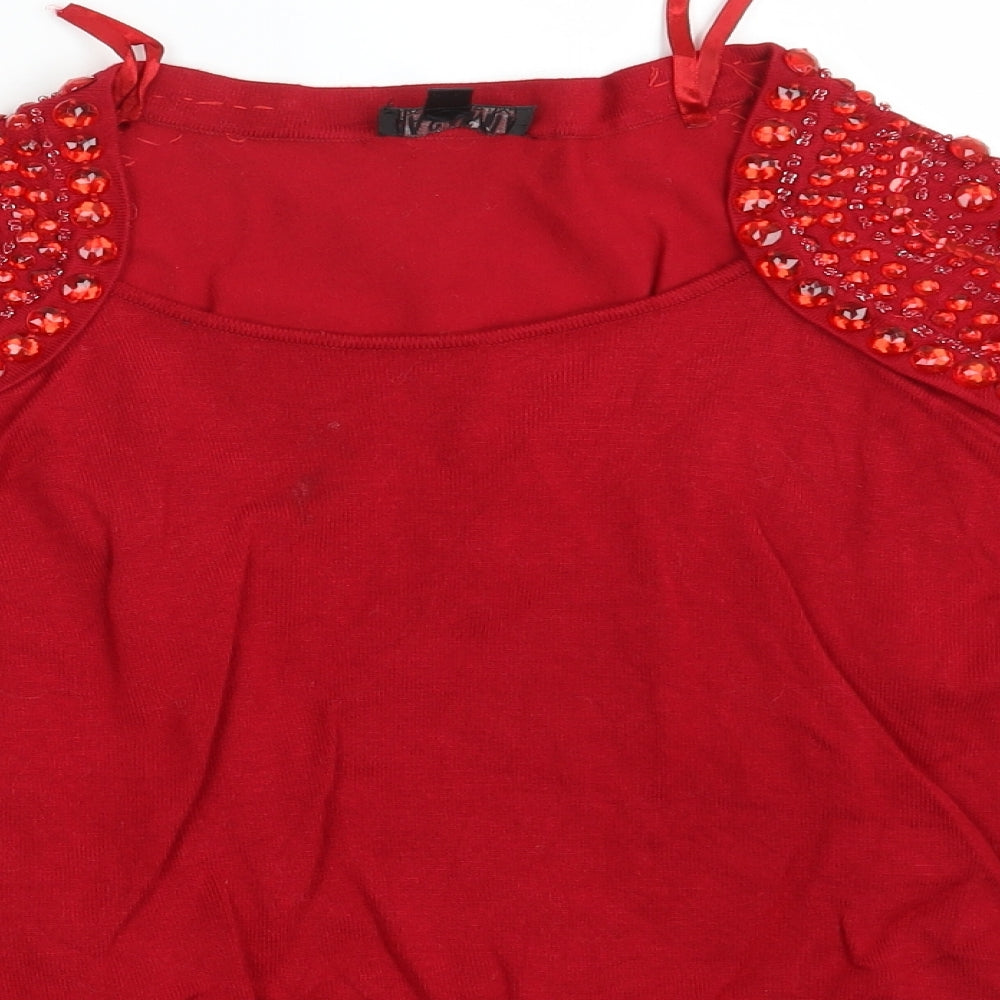 Casamia Womens Red   Pullover Jumper Size L