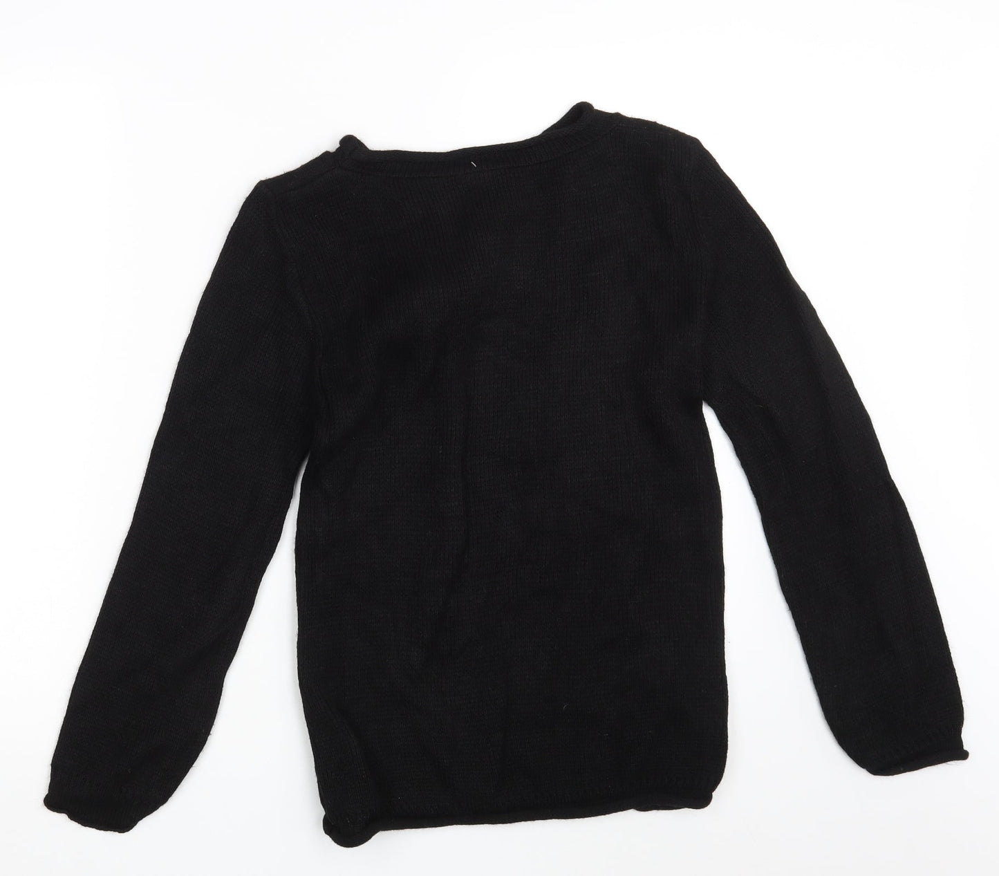 Preworn Womens Black   Pullover Jumper One Size  - Seasonal Christmas Festive Holiday