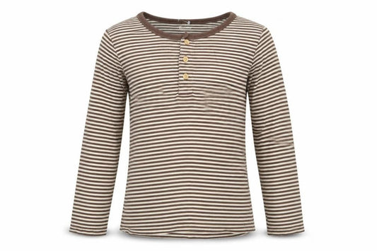 TU Girls Brown Striped  Top Pyjama Top Size 6-7 Years