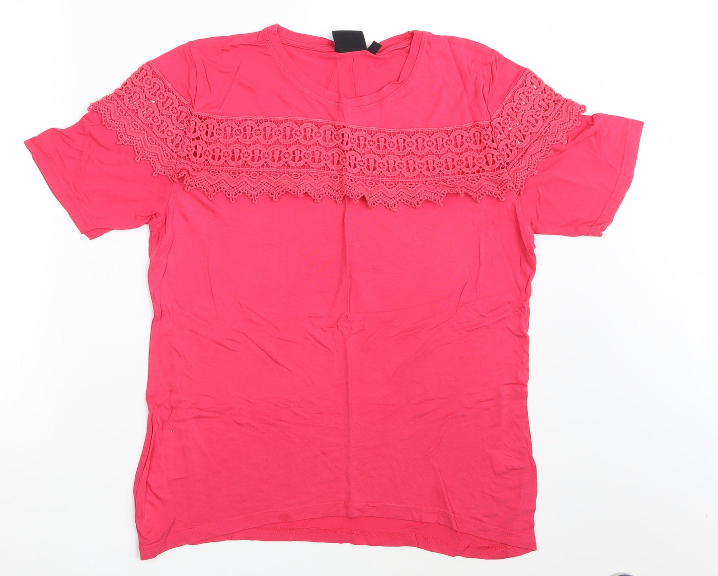 BEYOU Womens Pink   Basic T-Shirt Size 16