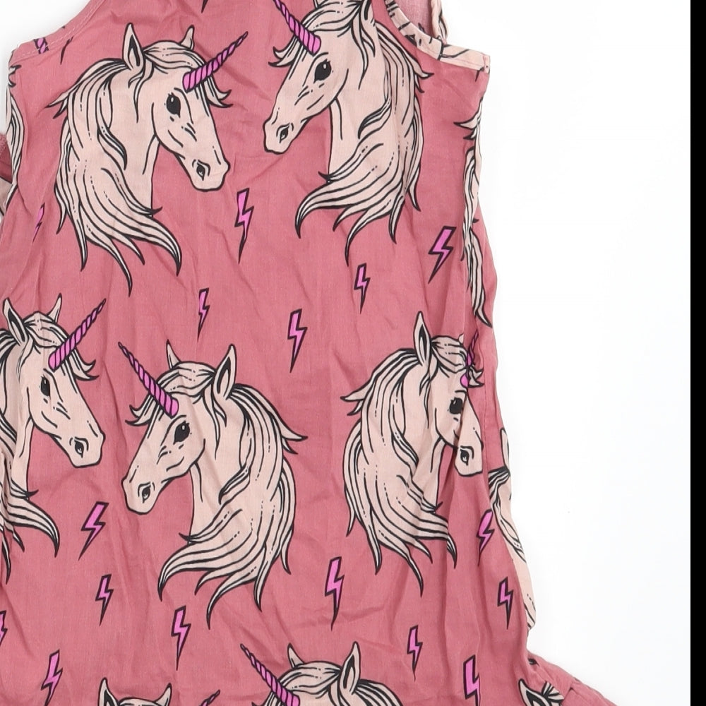 NEXT Girls Pink Animal Print  A-Line  Size 3 Years  - Unicorn