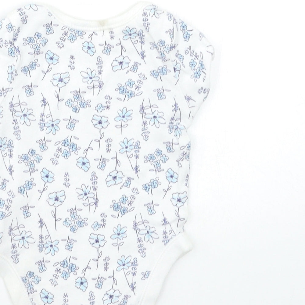 George Baby Blue Floral  Babygrow One-Piece Size 0-3 Months