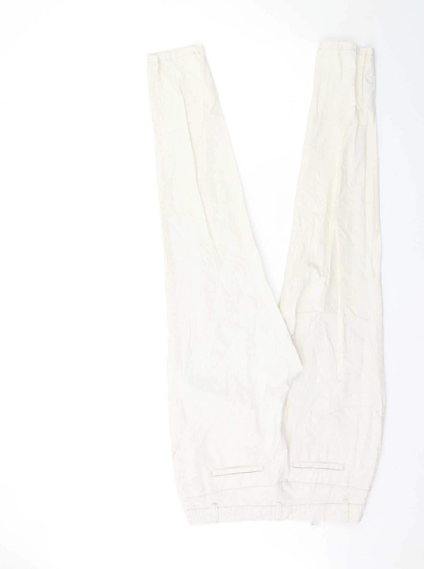 H&M Womens White   Trousers  Size 8 L30 in