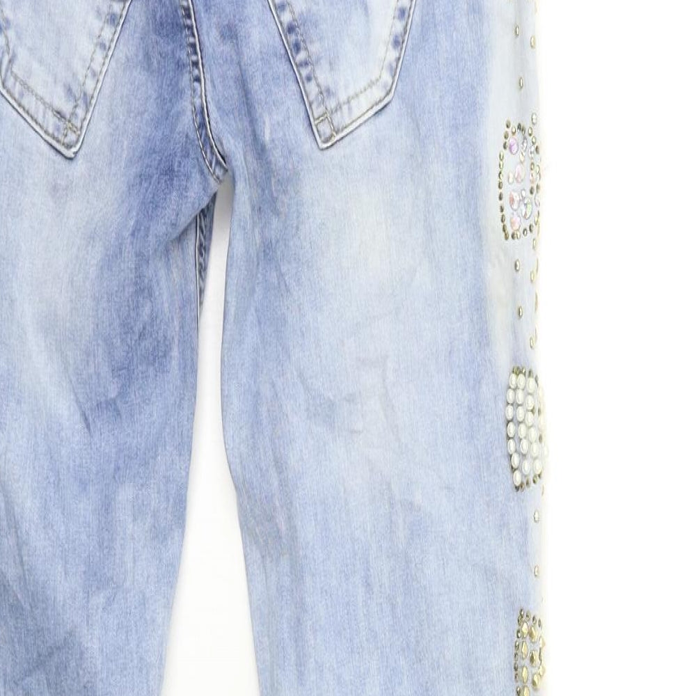Preworn Womens Blue  Denim Skinny Jeans Size 26 in L31 in