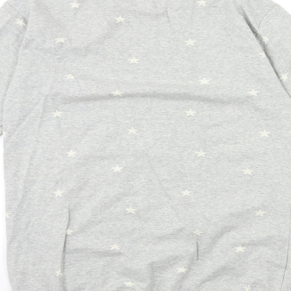 Michelle Keegan Womens Grey Geometric  Pullover Sweatshirt Size S