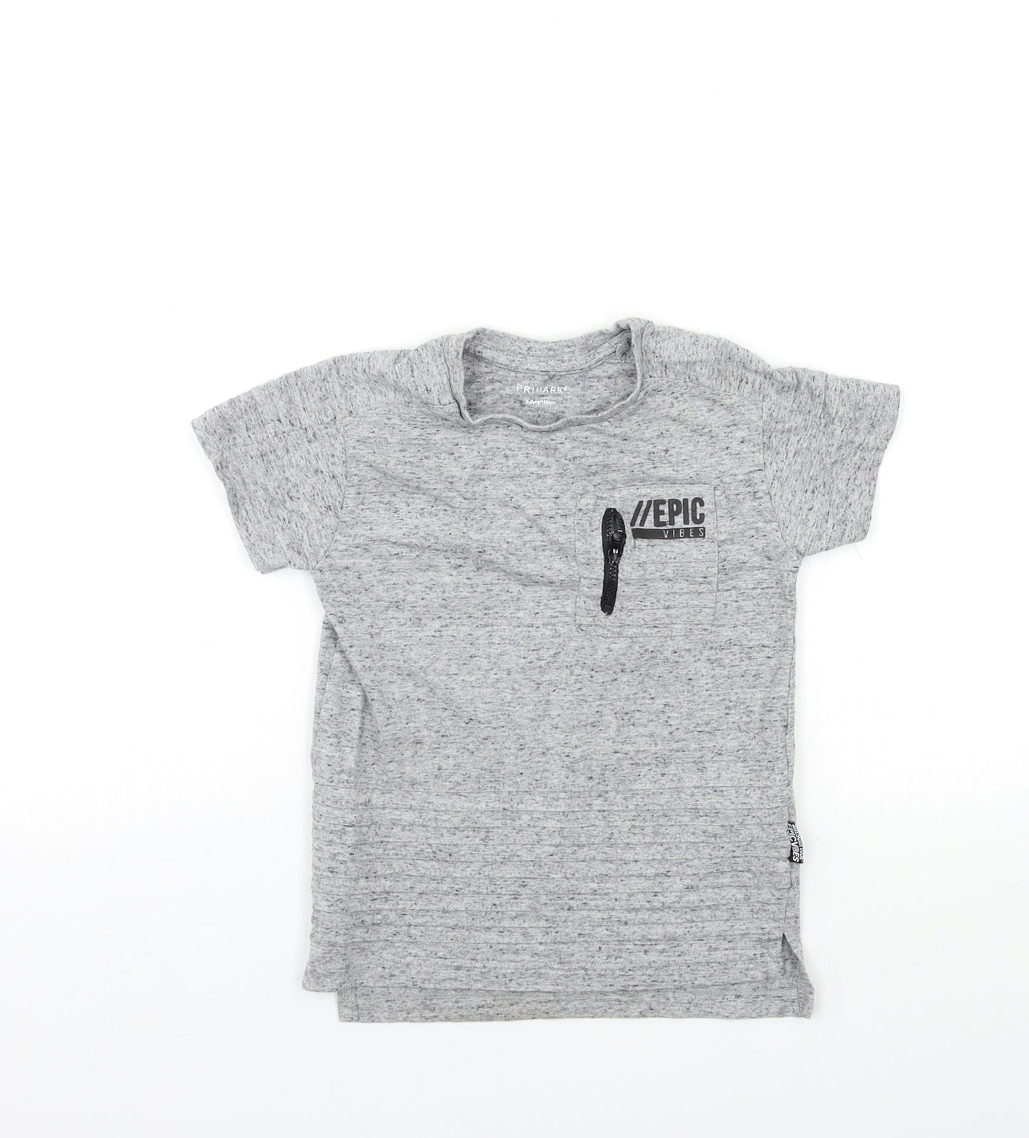 Primark Boys Grey   Basic T-Shirt Size 5-6 Years