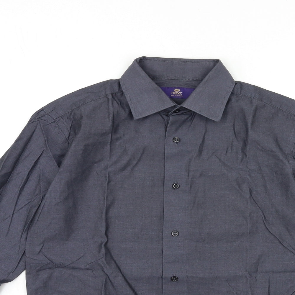 NEXT Mens Grey    Button-Up Size 14.5