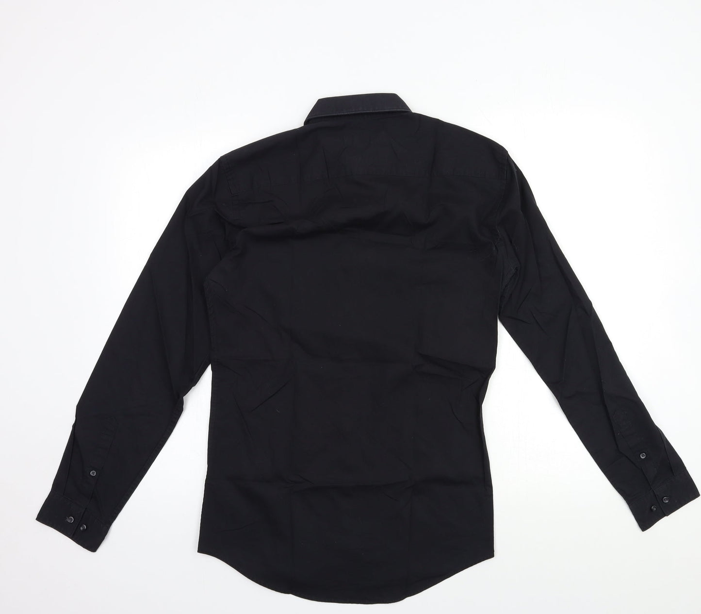 NEXT Mens Black    Button-Up Size 14.5