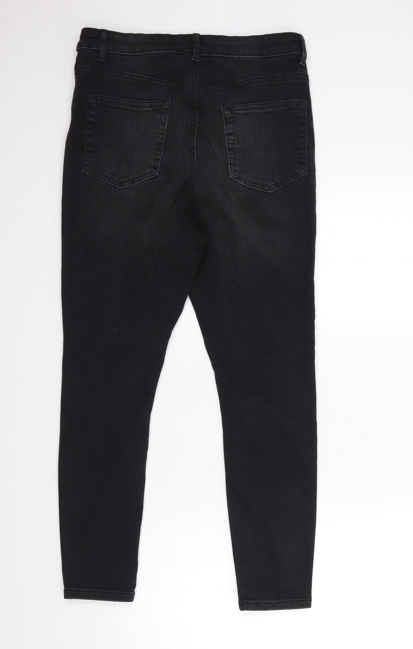 Denim & Co. Womens Black  Denim Skinny Jeans Size 14 L27 in