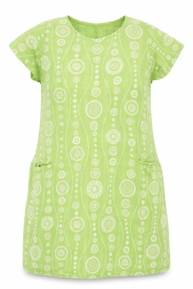 Preworn Womens Green Geometric  Fit & Flare  Size 8