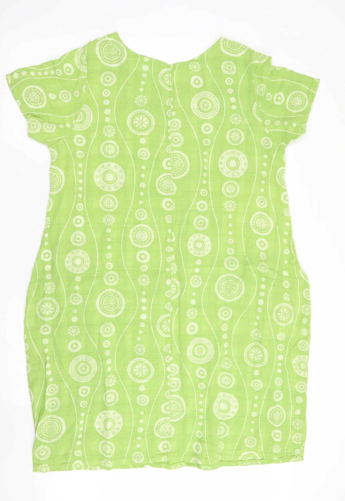 Preworn Womens Green Geometric  Fit & Flare  Size 8