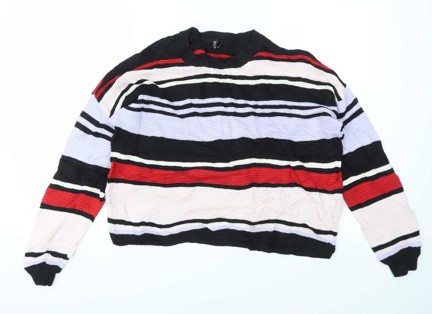 H&M Womens Multicoloured Striped  Pullover Jumper Size S