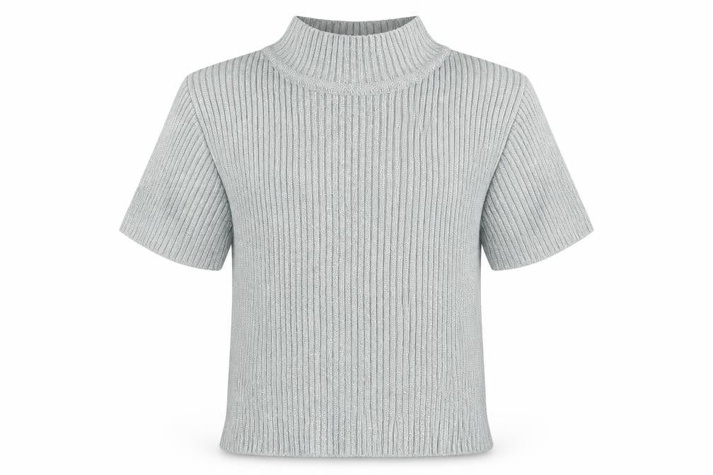 Girl Girls Grey   Basic T-Shirt Size 7-8 Years