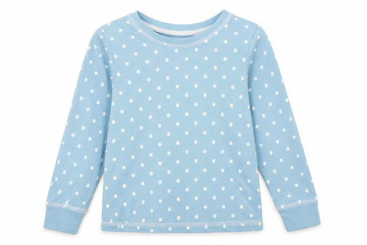 TU Girls Blue Polka Dot  Top Pyjama Top Size 4-5 Years
