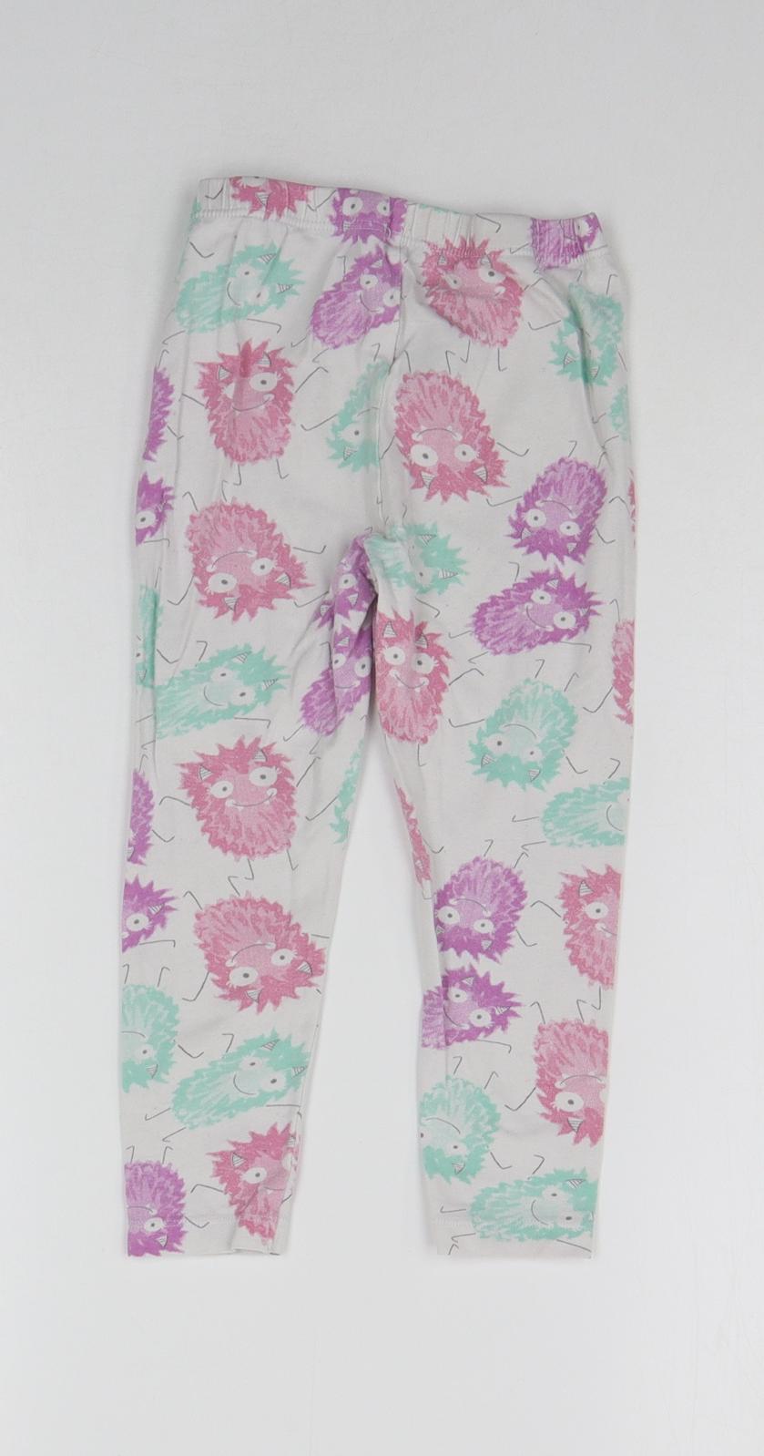 Very Girls White Geometric  Top Pyjama Pants Size 6 Years  - MONSTER