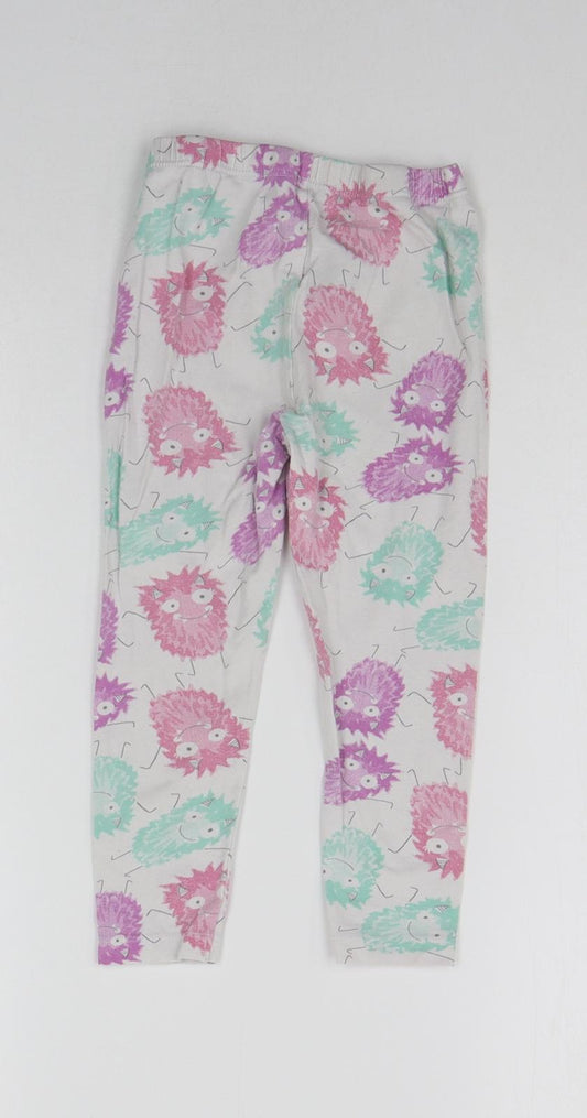 Very Girls White Geometric  Top Pyjama Pants Size 6 Years  - MONSTER