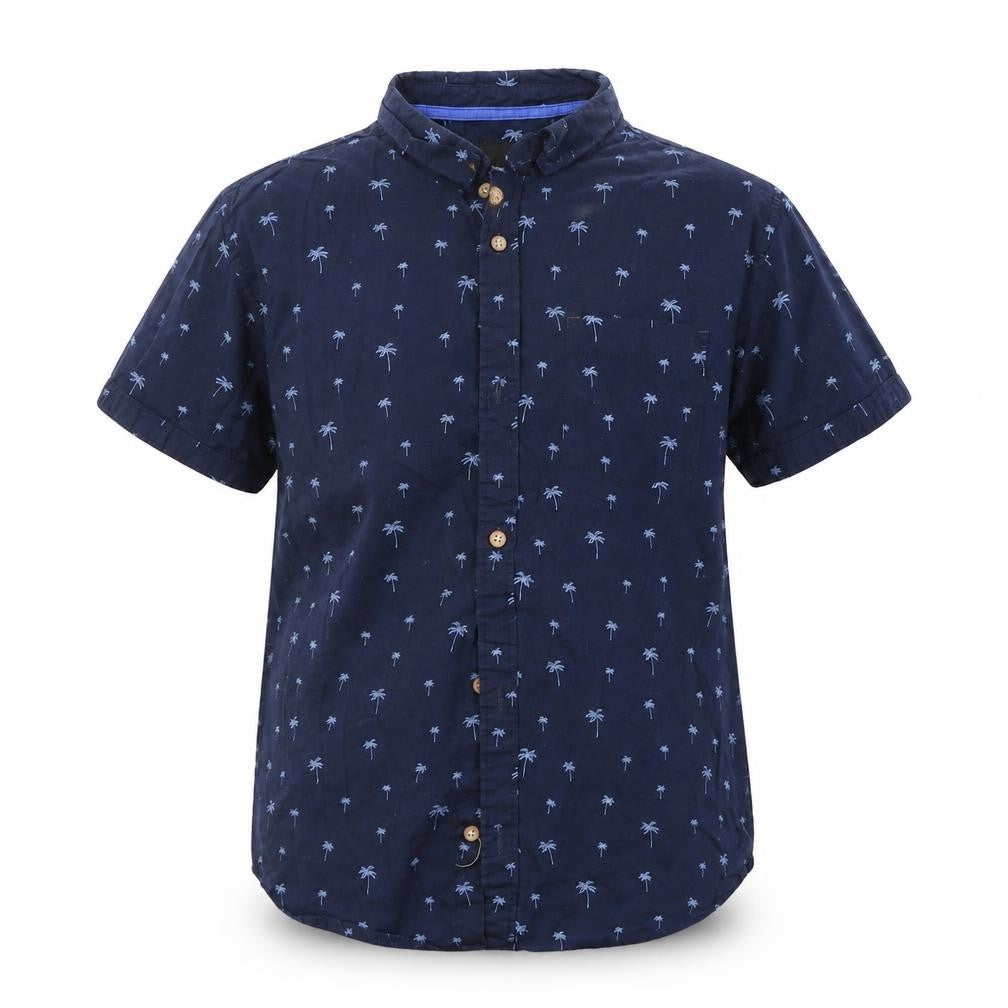 THREADABLE Girls Blue Geometric  Basic Button-Up Size 11-12 Years