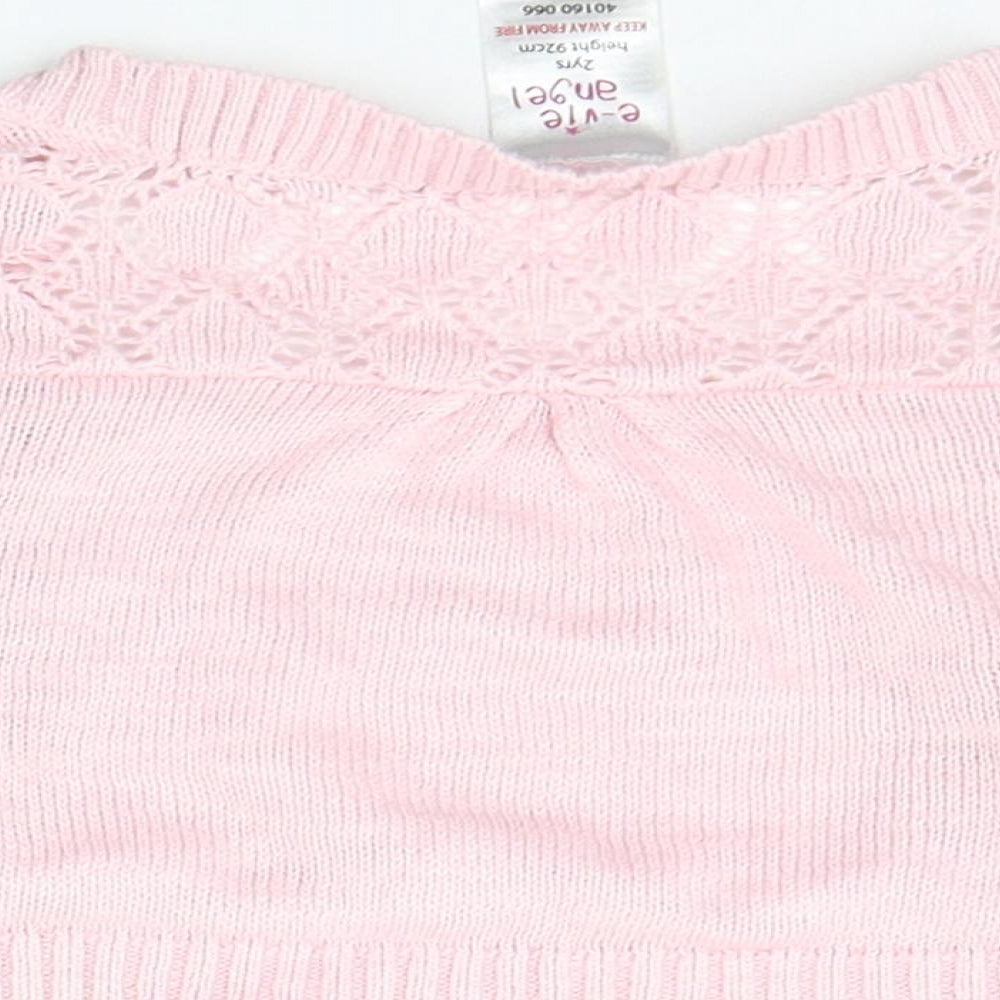Evie Angel Girls Pink   Cardigan Jumper Size 2 Years