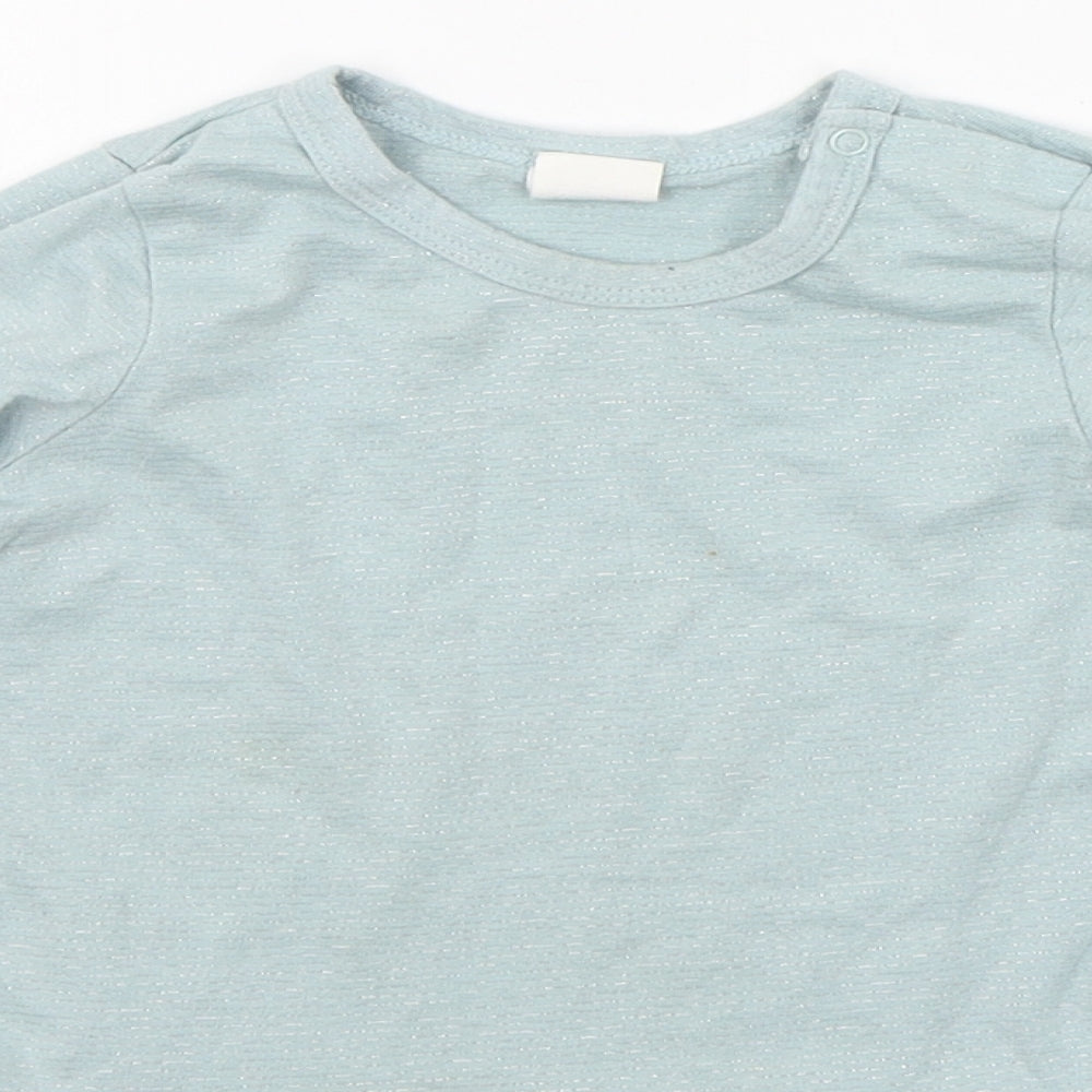 H&M Girls Green   Basic T-Shirt Size 12-18 Months