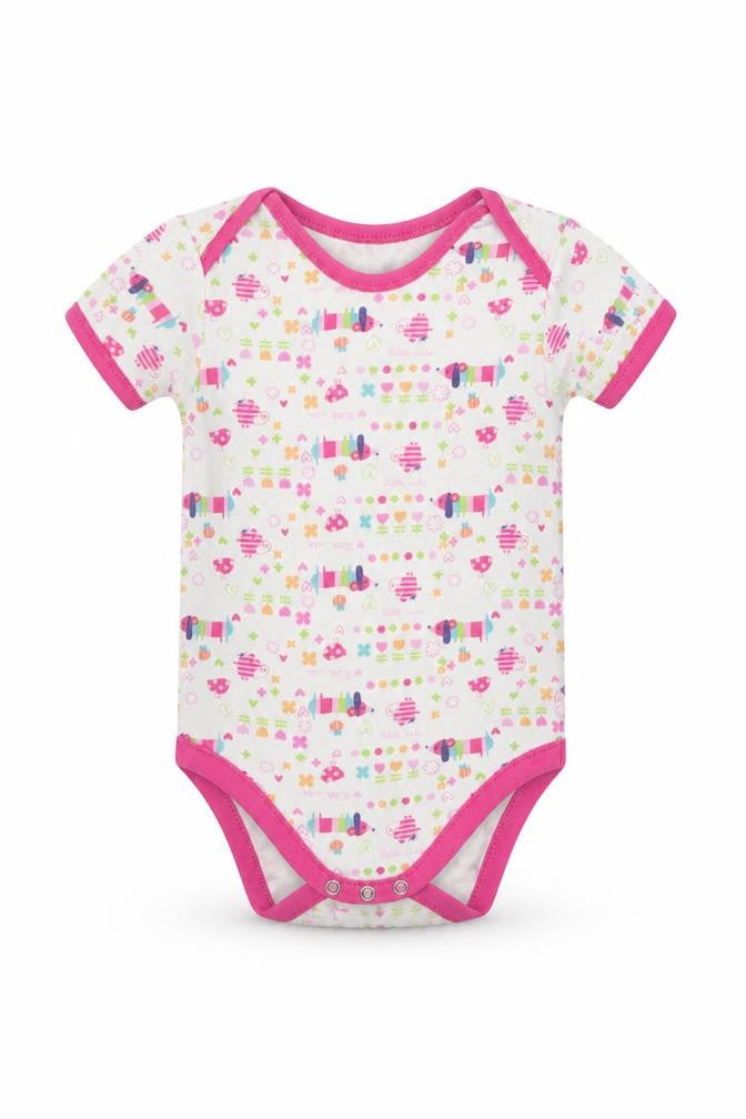 George Baby White Geometric  Babygrow One-Piece Size 12-18 Months  - ANIMALS